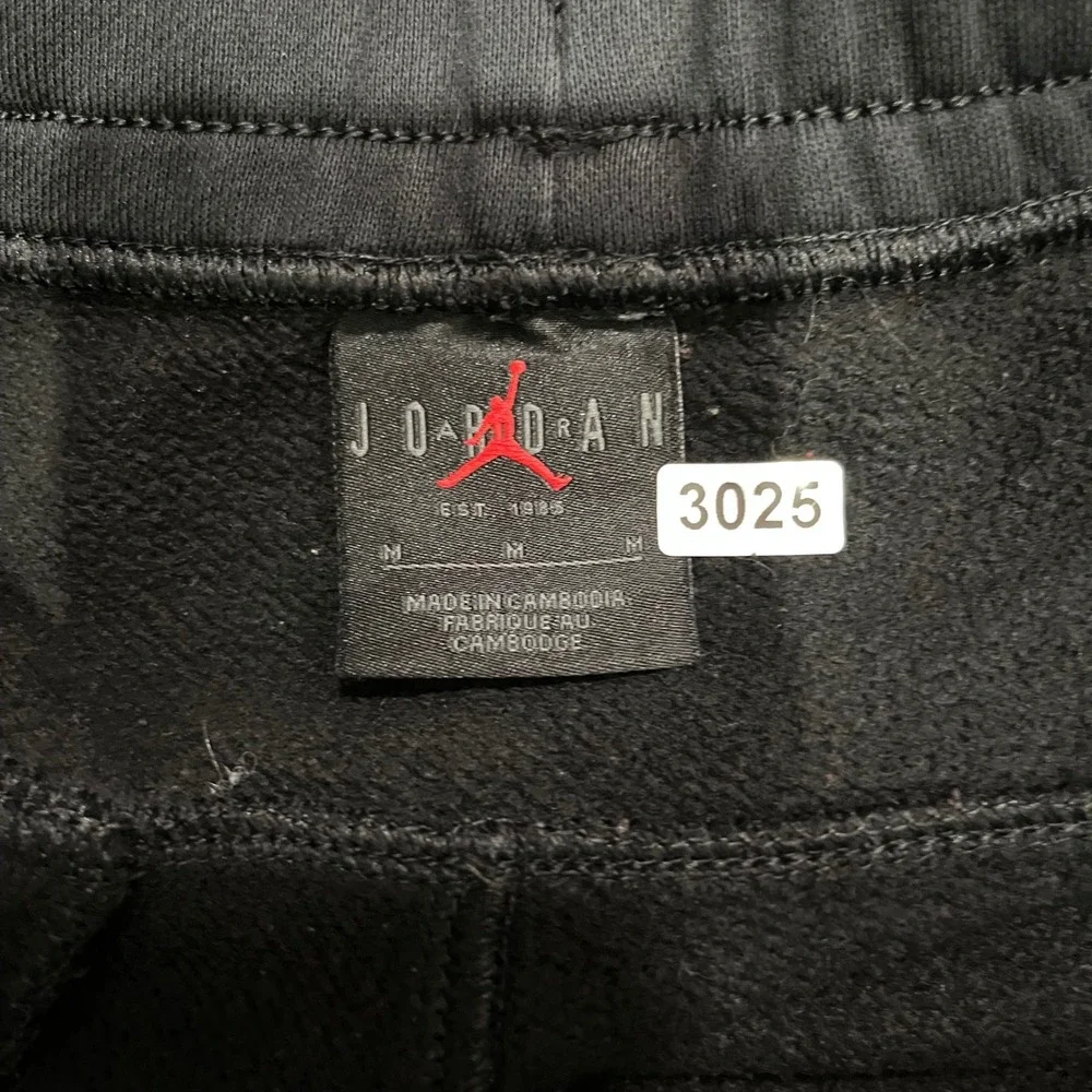 Jordan Mens Jumpman Fleece Joggers Black Graphic Sweatpants Medium Champs